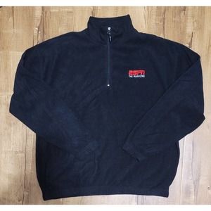 Vtg ESPN The Magazine 1/4 Zip Fleece Pullover Sweatshirt